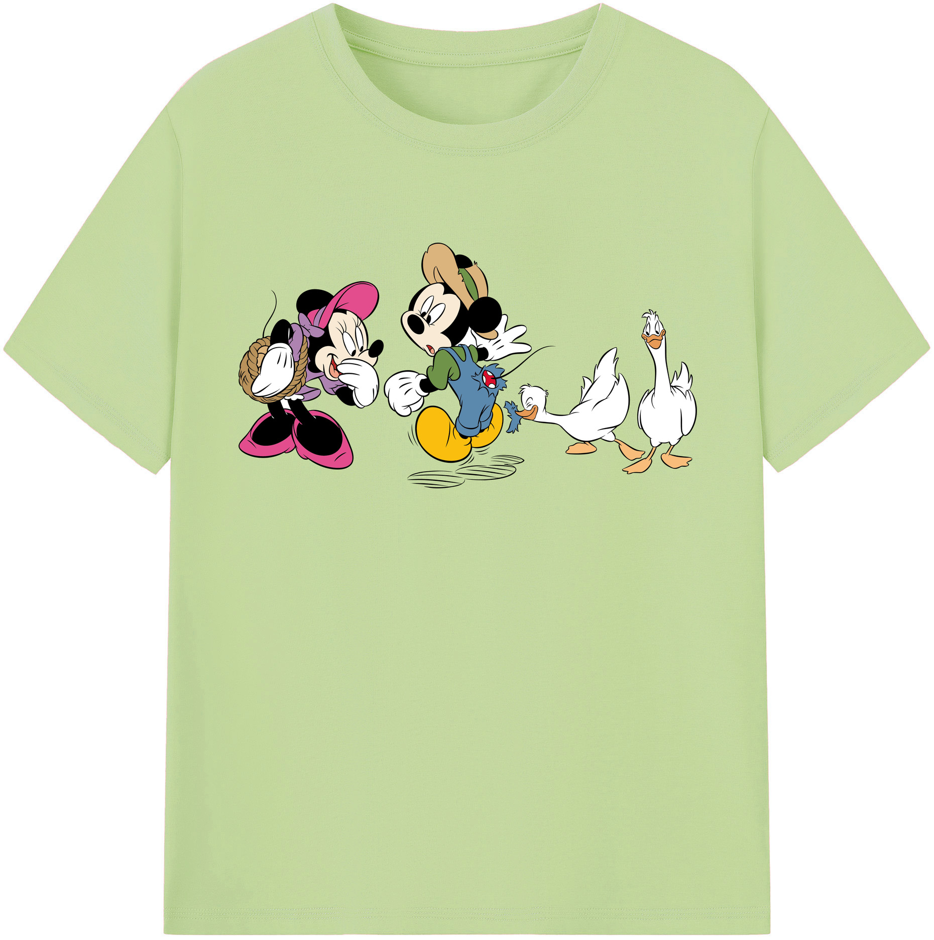 （画像用） ミッキーマウス Mickey Mouse 綿100％半袖Tシャツ（フロントプリント）